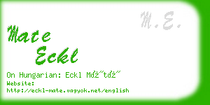 mate eckl business card